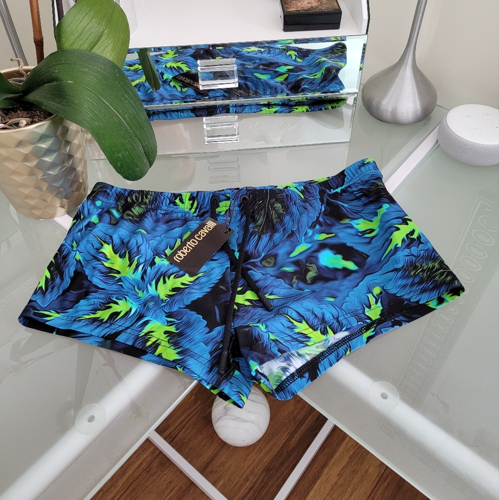 ROBERTO CAVALLI MEN'S BEACHWEAR MADE IN ITALY SIZE 48 USA S